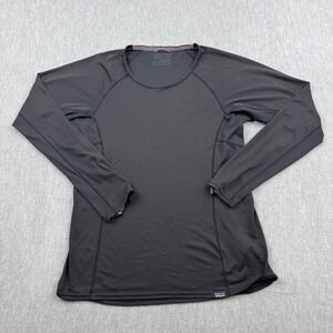 Patagonia Shirt Womens XS Black Capilene Lightweight Crew Neck Long Sleeve 45646